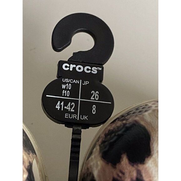 Crocs Women’s Sz 10 Classic Platform Animal Print Clog Bone Leopard 207844-2Y4 - Picture 9 of 12